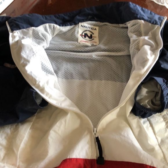 Vtg 90s Nautica Competition Mens Jacket Windbreaker Color Block - Picture 16 of 16